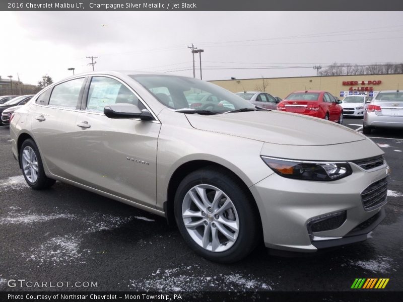 Champagne Silver Metallic / Jet Black 2016 Chevrolet Malibu LT