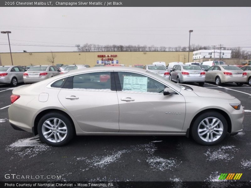 Champagne Silver Metallic / Jet Black 2016 Chevrolet Malibu LT