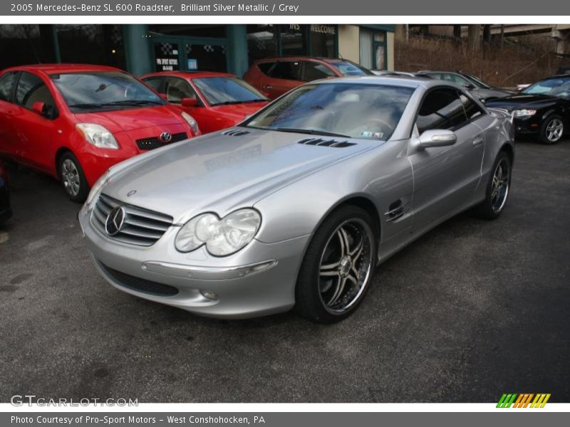 Brilliant Silver Metallic / Grey 2005 Mercedes-Benz SL 600 Roadster