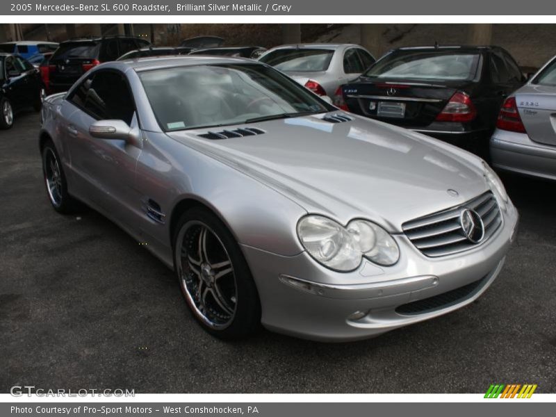 Brilliant Silver Metallic / Grey 2005 Mercedes-Benz SL 600 Roadster