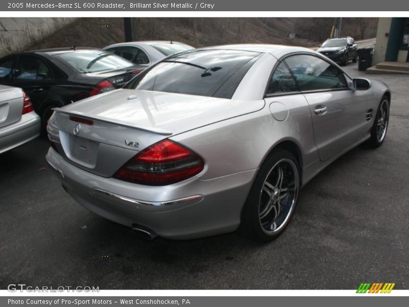 Brilliant Silver Metallic / Grey 2005 Mercedes-Benz SL 600 Roadster