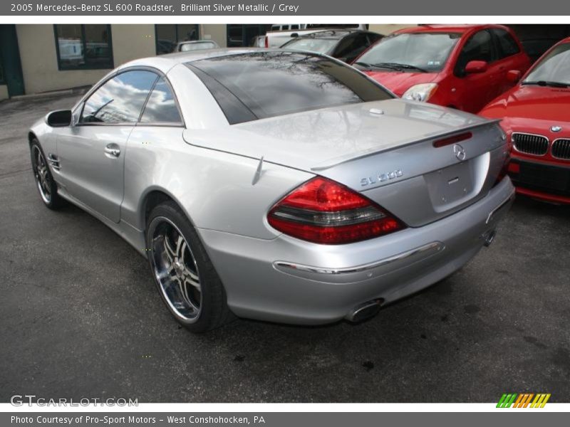 Brilliant Silver Metallic / Grey 2005 Mercedes-Benz SL 600 Roadster