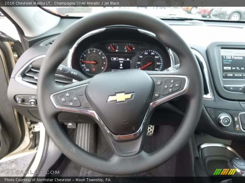 Champagne Silver Metallic / Jet Black 2016 Chevrolet Malibu LT