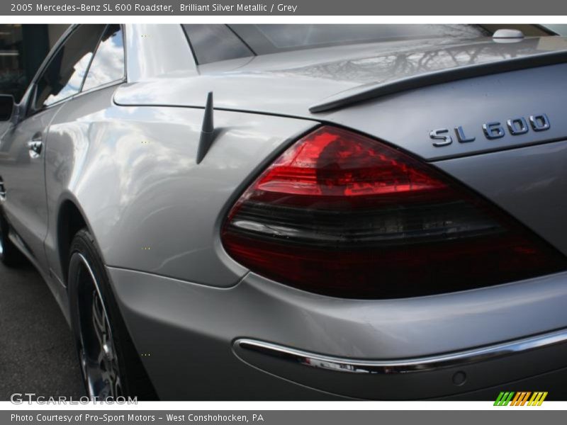 Brilliant Silver Metallic / Grey 2005 Mercedes-Benz SL 600 Roadster