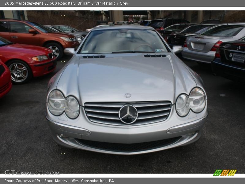 Brilliant Silver Metallic / Grey 2005 Mercedes-Benz SL 600 Roadster