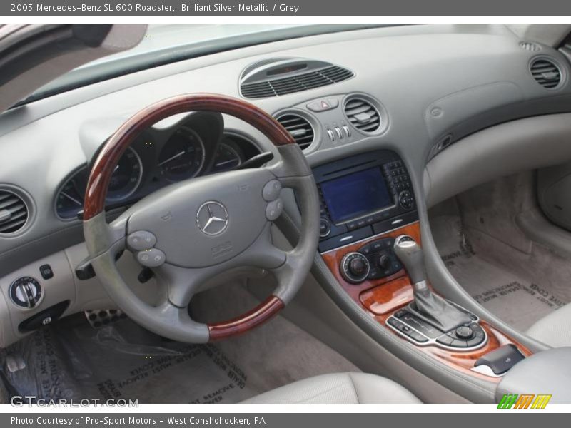 Brilliant Silver Metallic / Grey 2005 Mercedes-Benz SL 600 Roadster