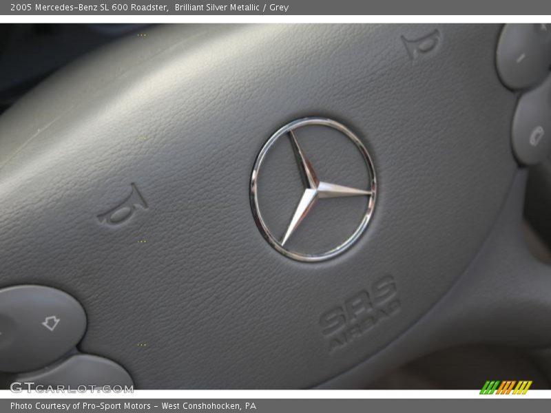 Brilliant Silver Metallic / Grey 2005 Mercedes-Benz SL 600 Roadster