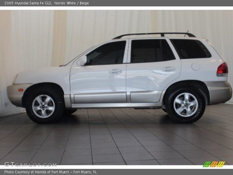 Nordic White / Beige 2005 Hyundai Santa Fe GLS