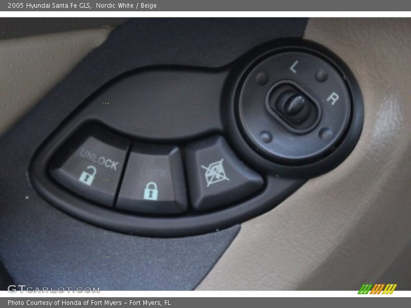 Nordic White / Beige 2005 Hyundai Santa Fe GLS