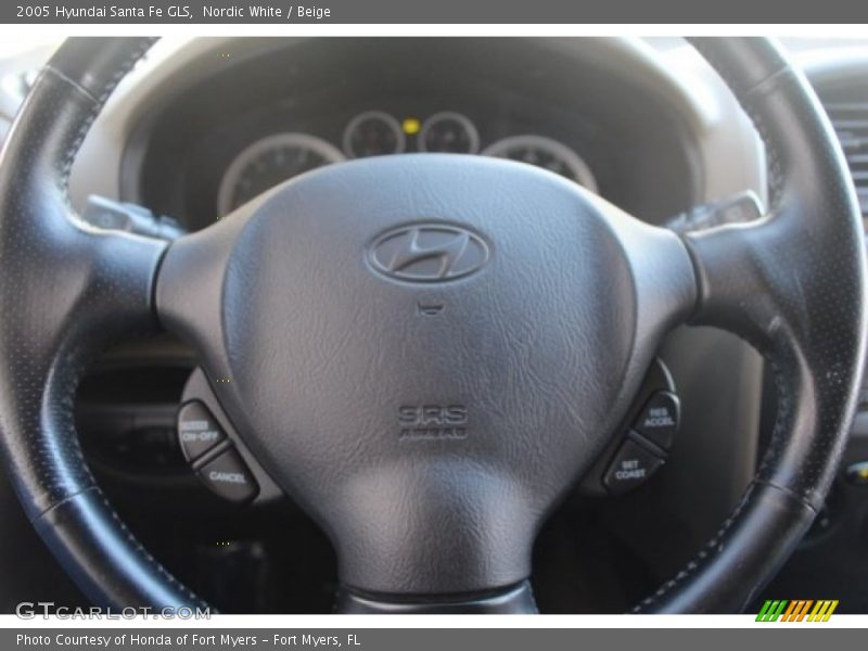 Nordic White / Beige 2005 Hyundai Santa Fe GLS