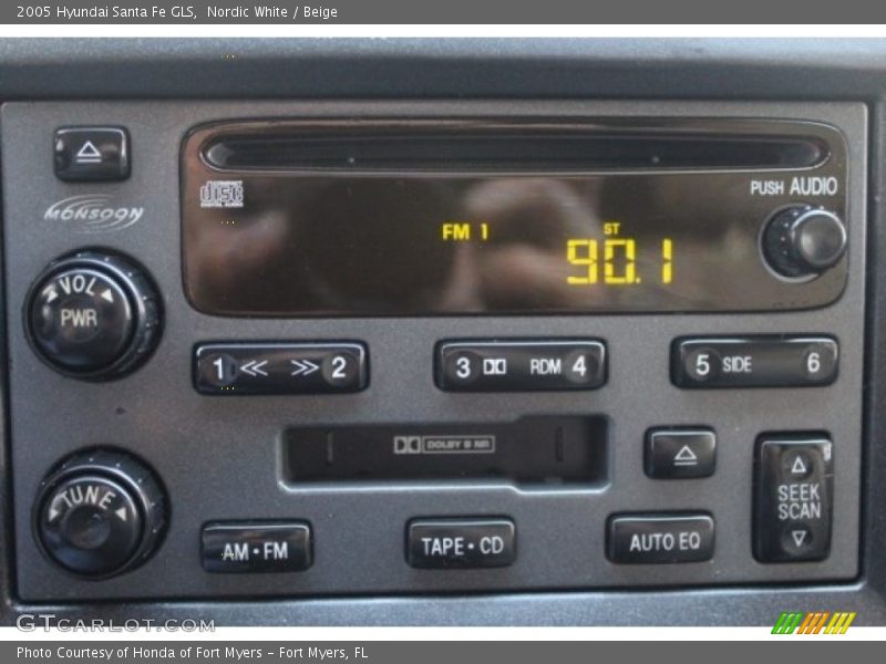 Nordic White / Beige 2005 Hyundai Santa Fe GLS