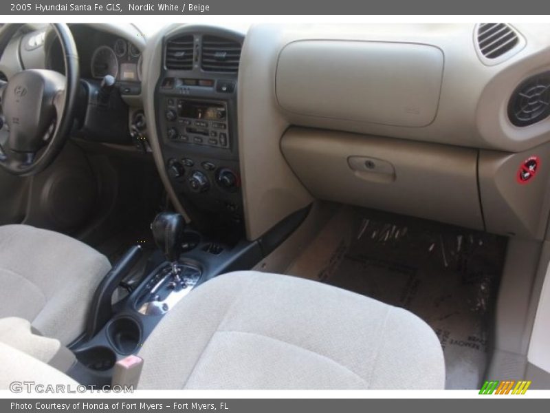 Nordic White / Beige 2005 Hyundai Santa Fe GLS