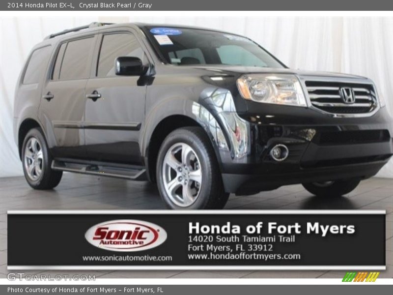 Crystal Black Pearl / Gray 2014 Honda Pilot EX-L