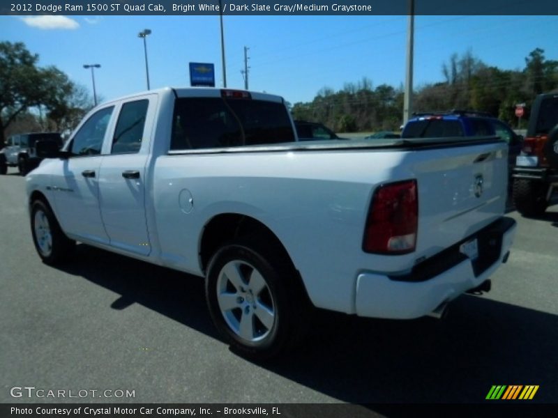 Bright White / Dark Slate Gray/Medium Graystone 2012 Dodge Ram 1500 ST Quad Cab