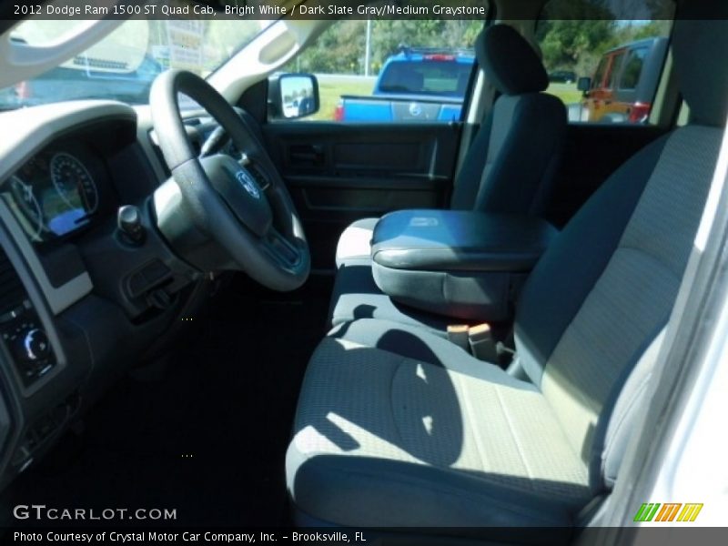 Bright White / Dark Slate Gray/Medium Graystone 2012 Dodge Ram 1500 ST Quad Cab