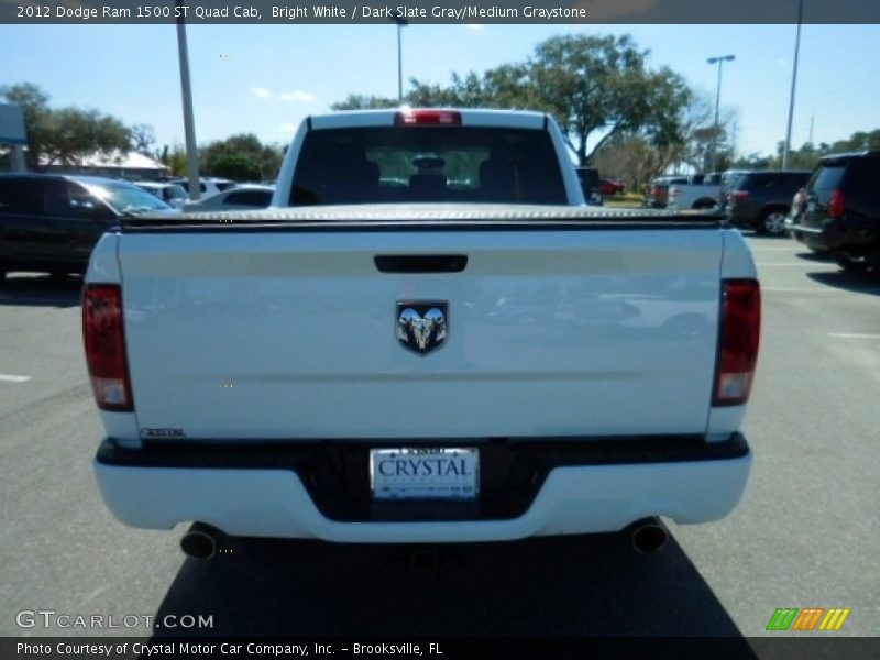 Bright White / Dark Slate Gray/Medium Graystone 2012 Dodge Ram 1500 ST Quad Cab