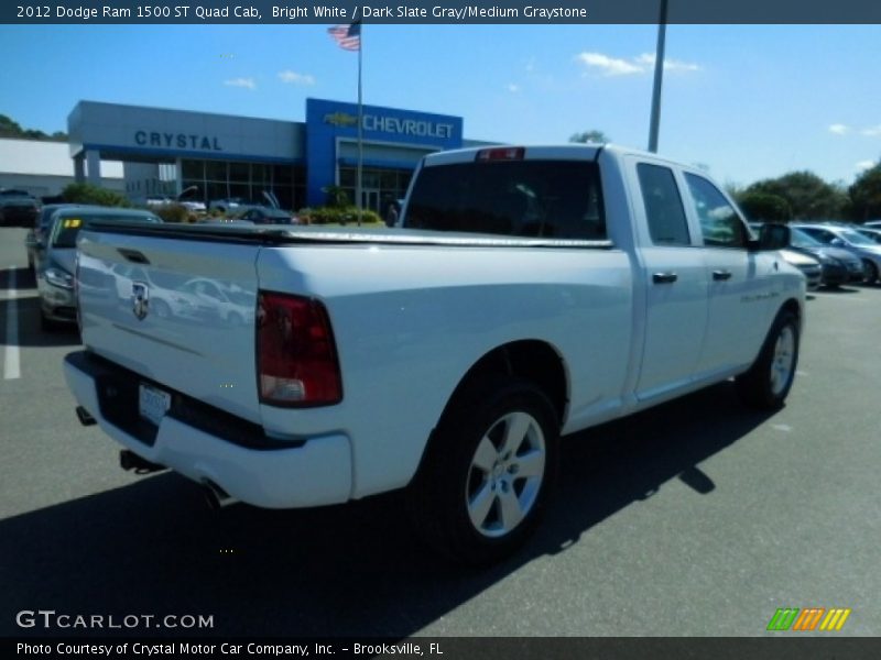 Bright White / Dark Slate Gray/Medium Graystone 2012 Dodge Ram 1500 ST Quad Cab