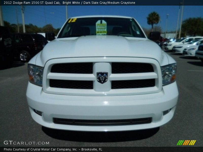 Bright White / Dark Slate Gray/Medium Graystone 2012 Dodge Ram 1500 ST Quad Cab