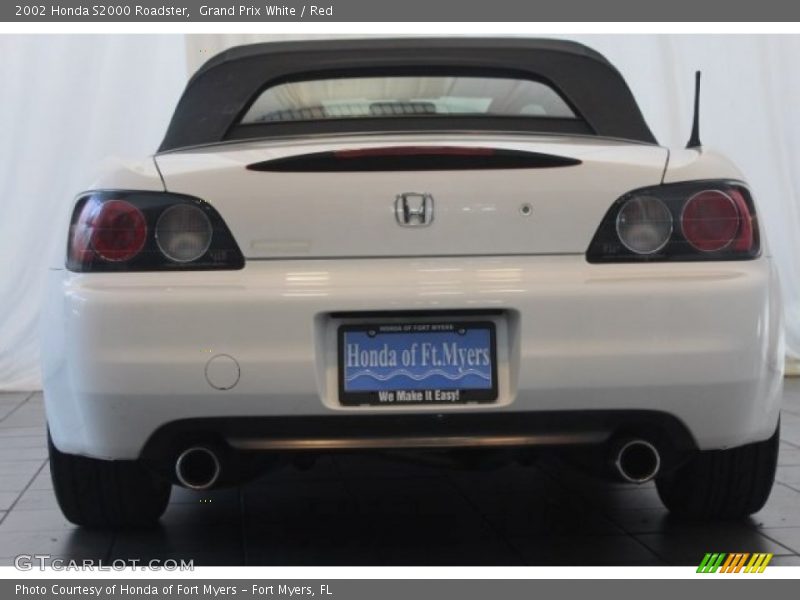 Grand Prix White / Red 2002 Honda S2000 Roadster