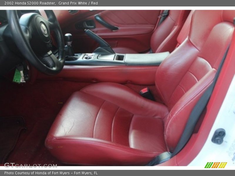 Grand Prix White / Red 2002 Honda S2000 Roadster