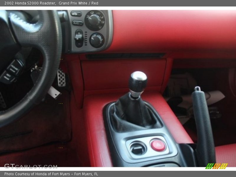 Grand Prix White / Red 2002 Honda S2000 Roadster