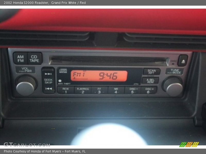 Grand Prix White / Red 2002 Honda S2000 Roadster
