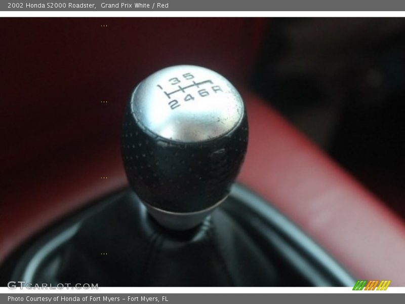 Grand Prix White / Red 2002 Honda S2000 Roadster