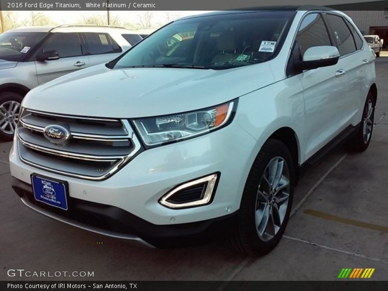 White Platinum / Ceramic 2016 Ford Edge Titanium