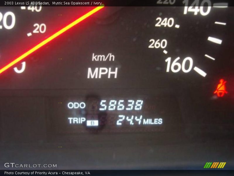 Mystic Sea Opalescent / Ivory 2003 Lexus LS 430 Sedan