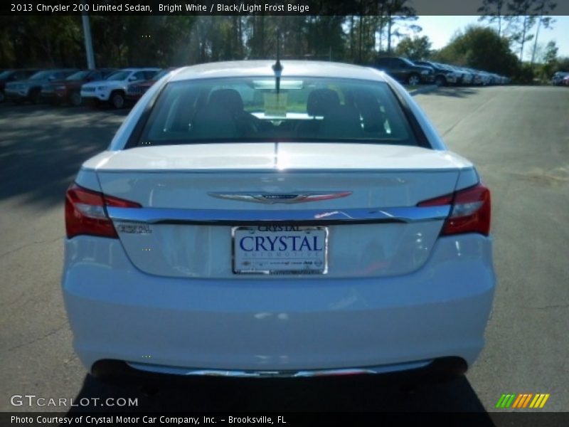 Bright White / Black/Light Frost Beige 2013 Chrysler 200 Limited Sedan
