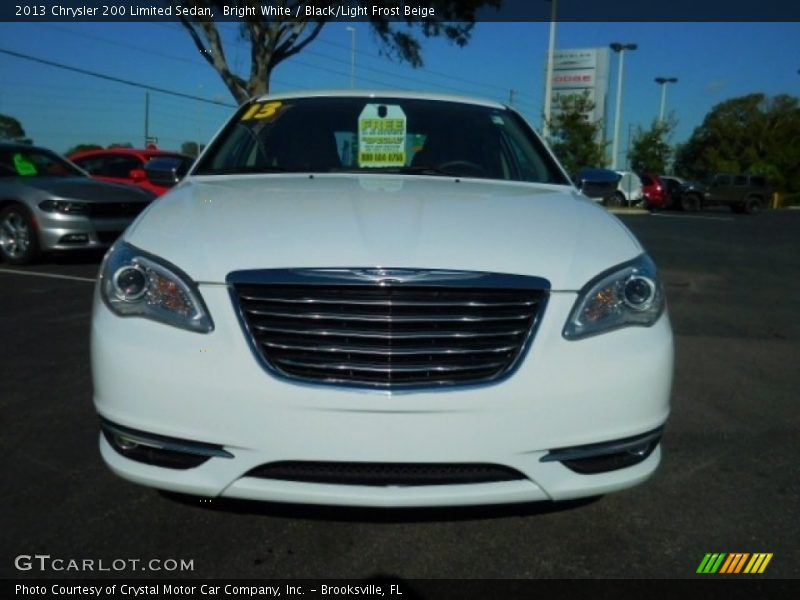 Bright White / Black/Light Frost Beige 2013 Chrysler 200 Limited Sedan