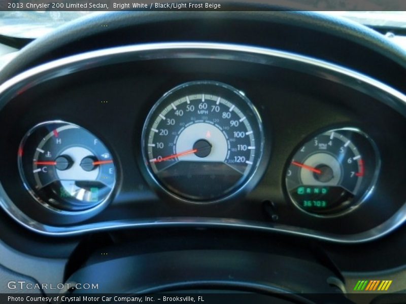 Bright White / Black/Light Frost Beige 2013 Chrysler 200 Limited Sedan