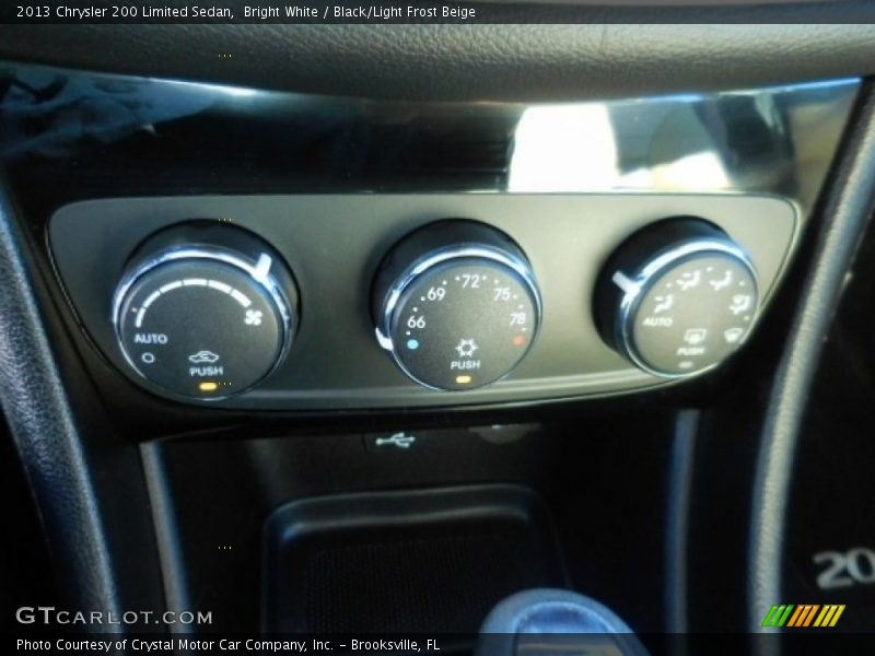 Bright White / Black/Light Frost Beige 2013 Chrysler 200 Limited Sedan