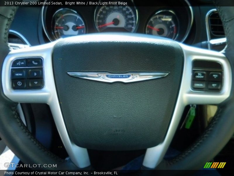 Bright White / Black/Light Frost Beige 2013 Chrysler 200 Limited Sedan