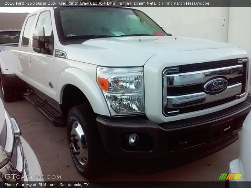 White Platinum Metallic / King Ranch Mesa/Adobe 2016 Ford F350 Super Duty  King Ranch Crew Cab 4x4 DRW