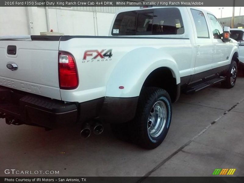 White Platinum Metallic / King Ranch Mesa/Adobe 2016 Ford F350 Super Duty  King Ranch Crew Cab 4x4 DRW