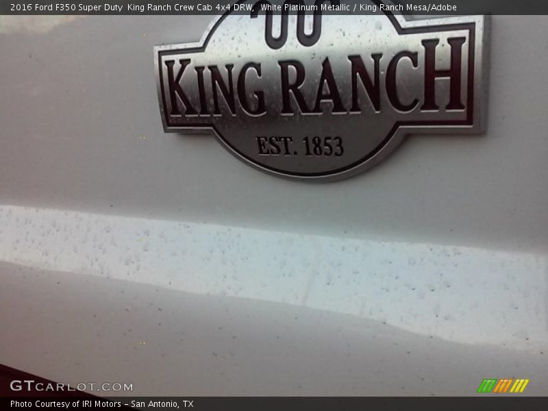 White Platinum Metallic / King Ranch Mesa/Adobe 2016 Ford F350 Super Duty  King Ranch Crew Cab 4x4 DRW