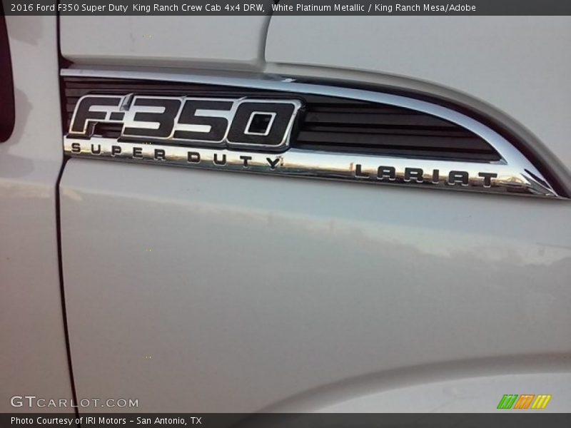 White Platinum Metallic / King Ranch Mesa/Adobe 2016 Ford F350 Super Duty  King Ranch Crew Cab 4x4 DRW