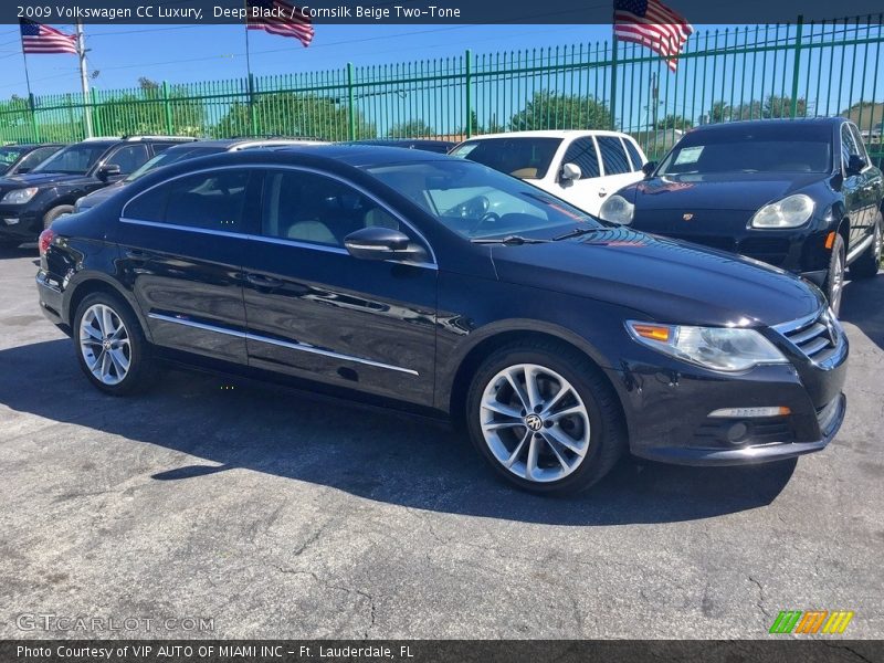 Deep Black / Cornsilk Beige Two-Tone 2009 Volkswagen CC Luxury
