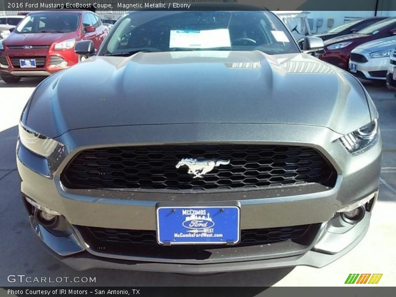Magnetic Metallic / Ebony 2016 Ford Mustang EcoBoost Coupe