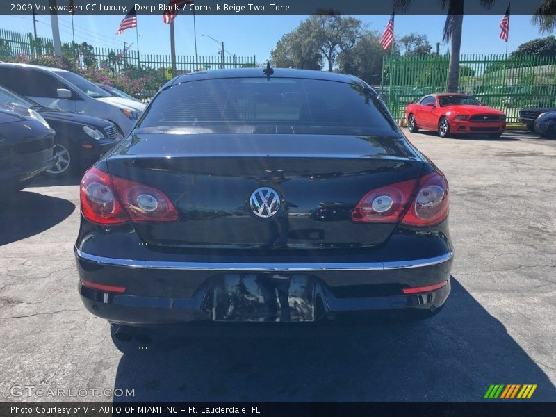 Deep Black / Cornsilk Beige Two-Tone 2009 Volkswagen CC Luxury