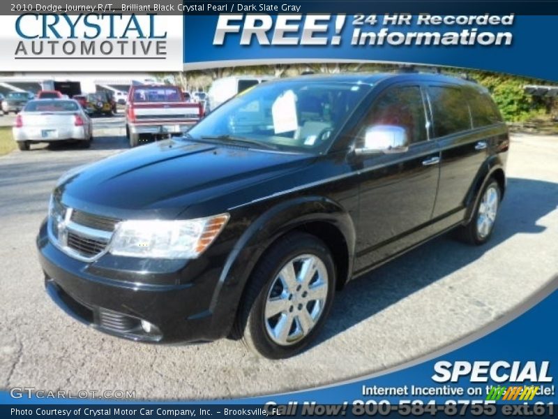 Brilliant Black Crystal Pearl / Dark Slate Gray 2010 Dodge Journey R/T