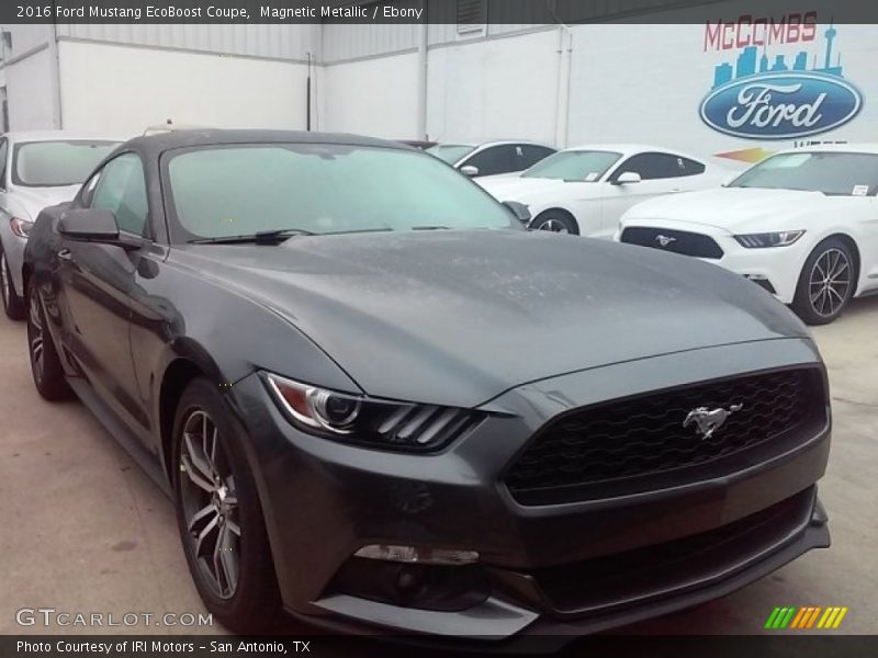 Magnetic Metallic / Ebony 2016 Ford Mustang EcoBoost Coupe
