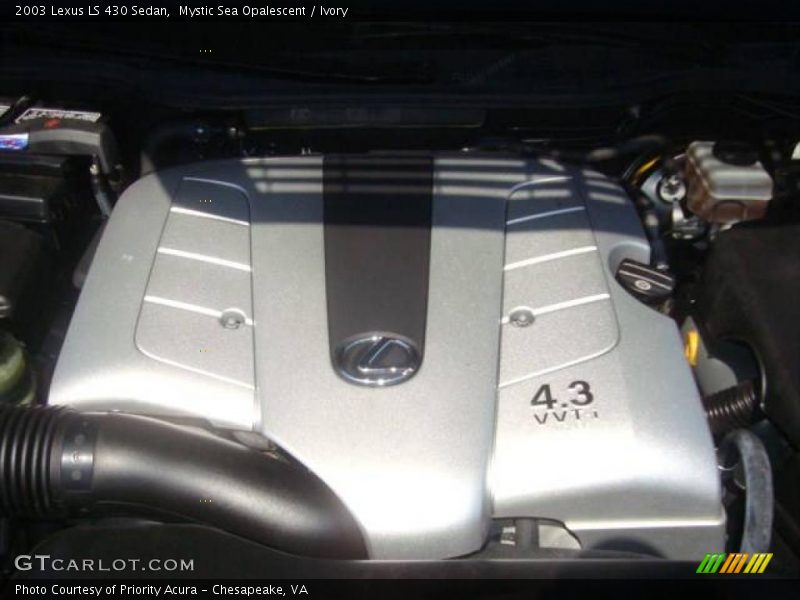 Mystic Sea Opalescent / Ivory 2003 Lexus LS 430 Sedan