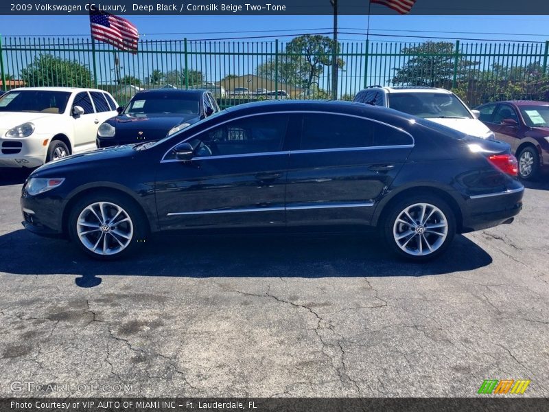 Deep Black / Cornsilk Beige Two-Tone 2009 Volkswagen CC Luxury