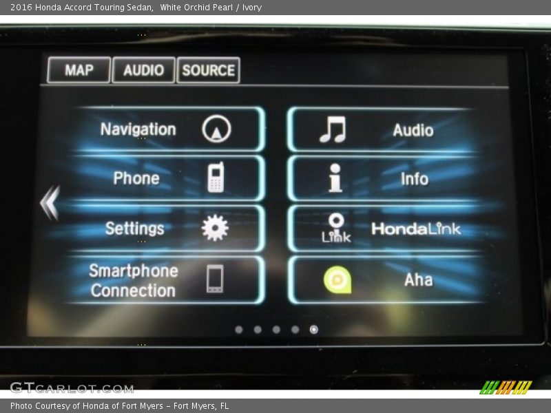 White Orchid Pearl / Ivory 2016 Honda Accord Touring Sedan