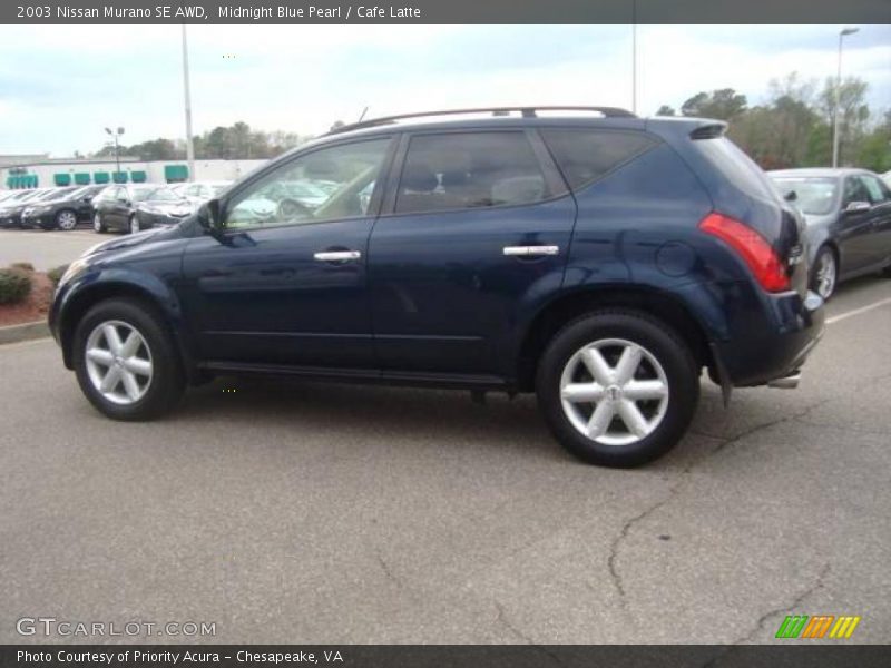 Midnight Blue Pearl / Cafe Latte 2003 Nissan Murano SE AWD