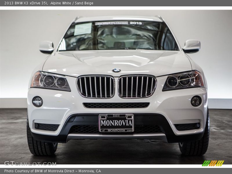 Alpine White / Sand Beige 2013 BMW X3 xDrive 35i