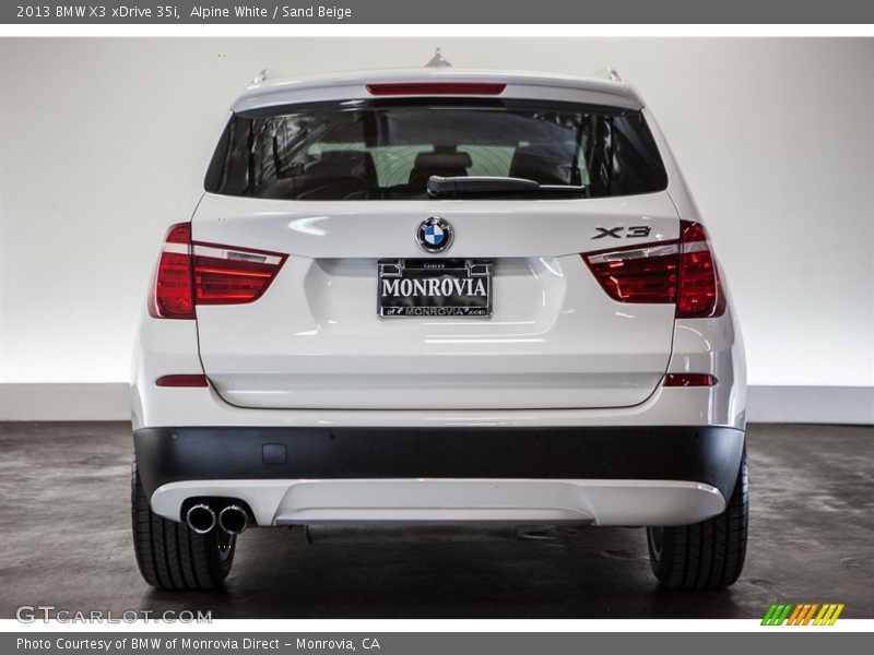 Alpine White / Sand Beige 2013 BMW X3 xDrive 35i