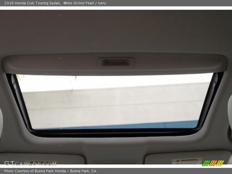 White Orchid Pearl / Ivory 2016 Honda Civic Touring Sedan